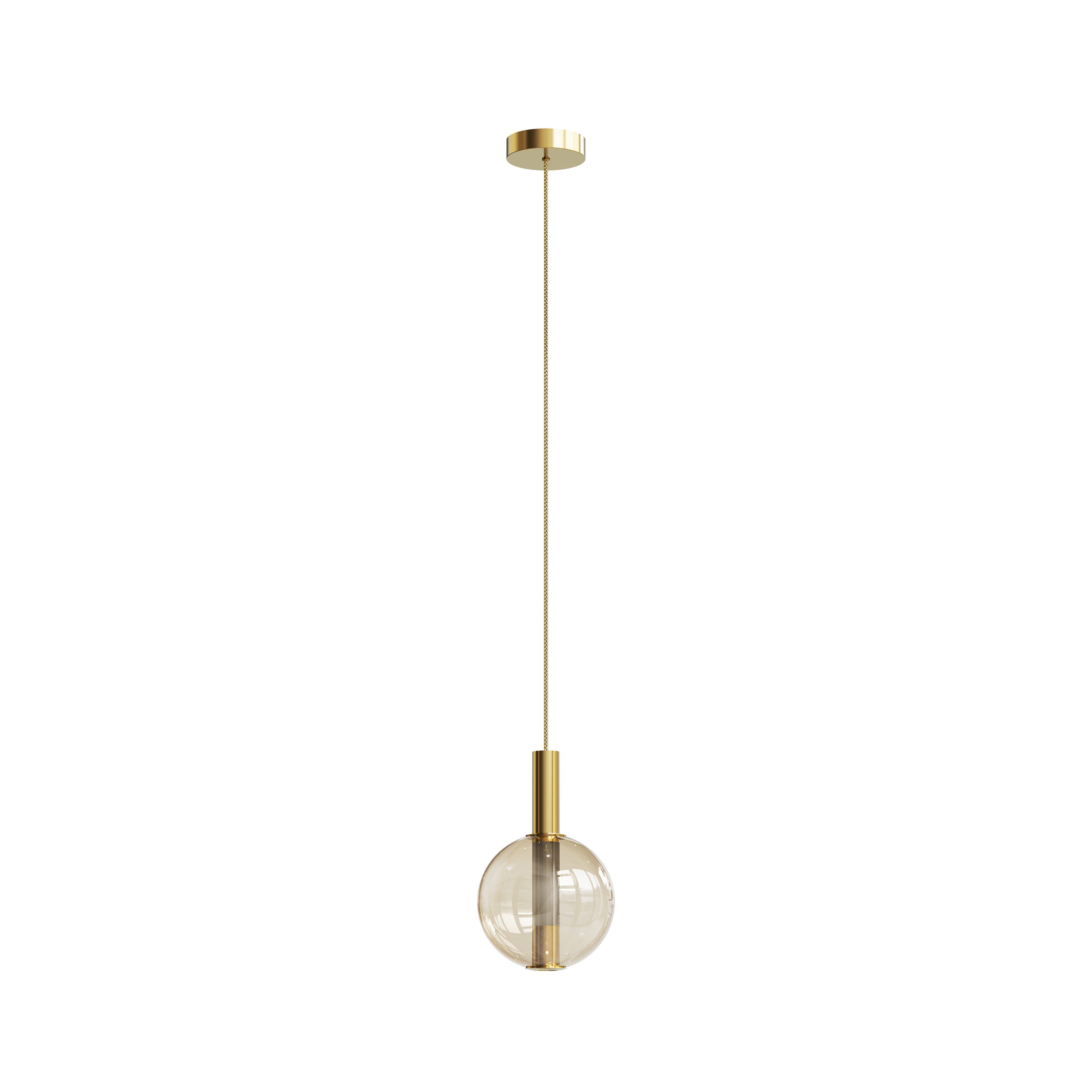7W / D200*H1500 / Brass+Amber