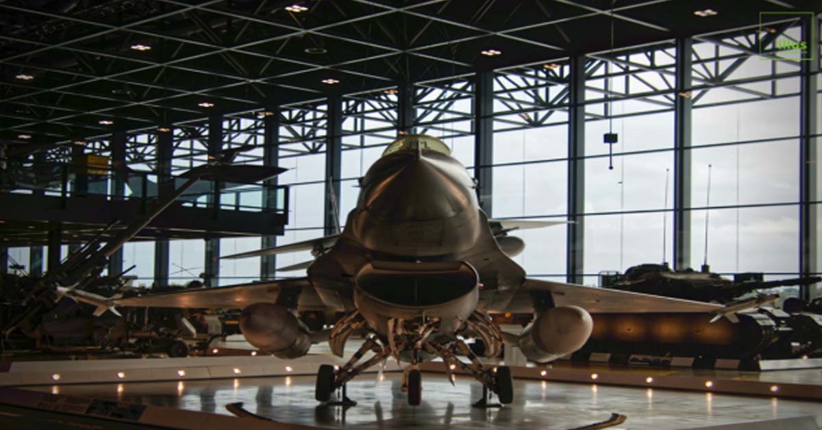 A-passenger-plane-parked-at-the-airport-and-illus-lighting-products-are-used-indoors